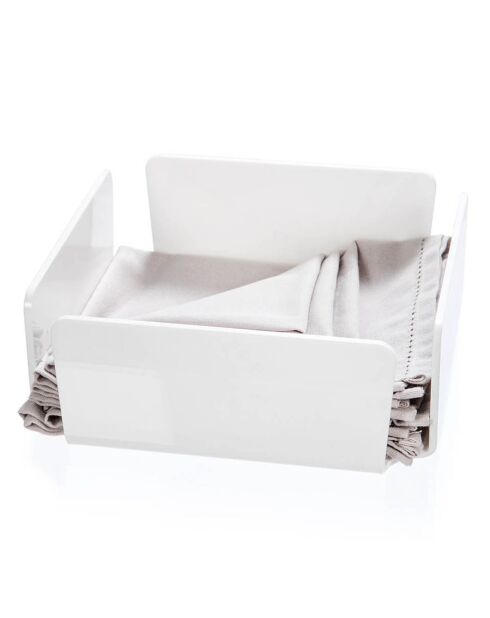 Porte-Serviettes de table Bon Ton blanc - 22x22x7.5 cm