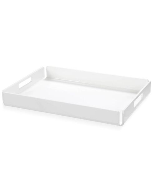 Plateau Bon Ton blanc - 33x23x4 cm