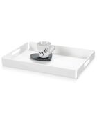 Plateau Bon Ton blanc - 33x23x4 cm