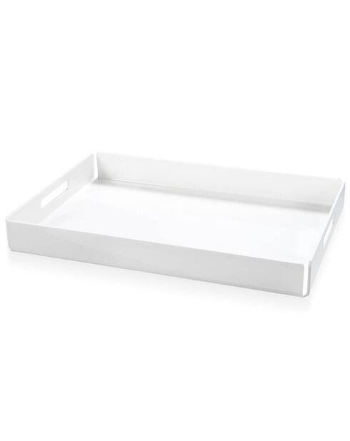 Plateau Bon Ton blanc - 45.5x32x5 cm