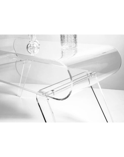 Table Basse Gatsby transparente - 89x39x49.5 cm