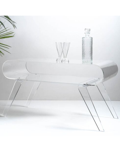 Table Basse Gatsby transparente - 89x39x49.5 cm