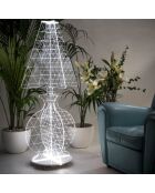 Lampe de table Esa transparent/blanc - 64x64x148 cm