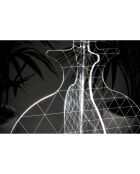 Lampe de table Esa transparent/blanc - 64x64x148 cm