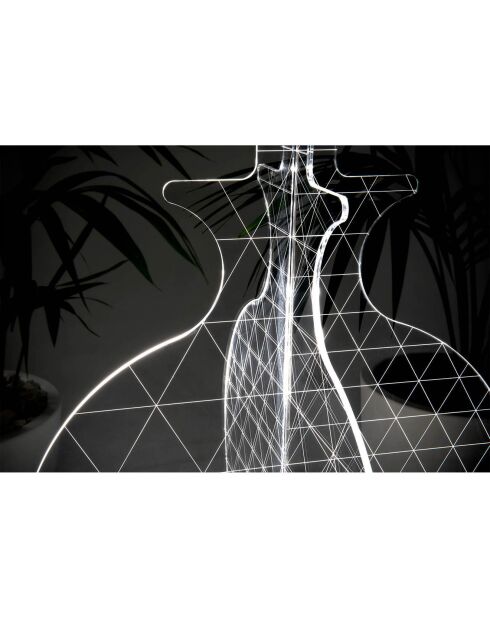 Lampe Esa transparent/blanc - 64x64x148 cm