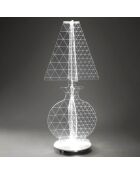 Lampe de table Esa transparent/blanc - 64x64x148 cm