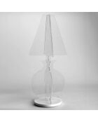 Lampe de table Esa transparent/blanc - 23x23x51.5 cm