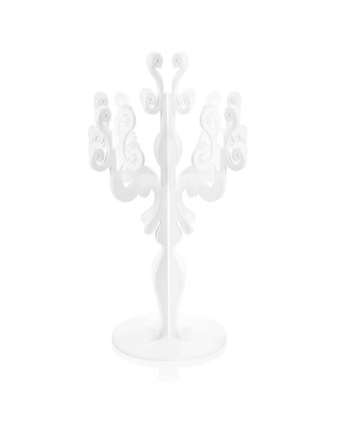 Chandelier Vittoriale transparent/blanc - 25x25x33 cm
