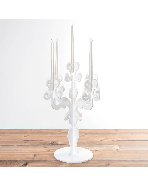 Chandelier Vittoriale transparent/blanc - 25x25x33 cm