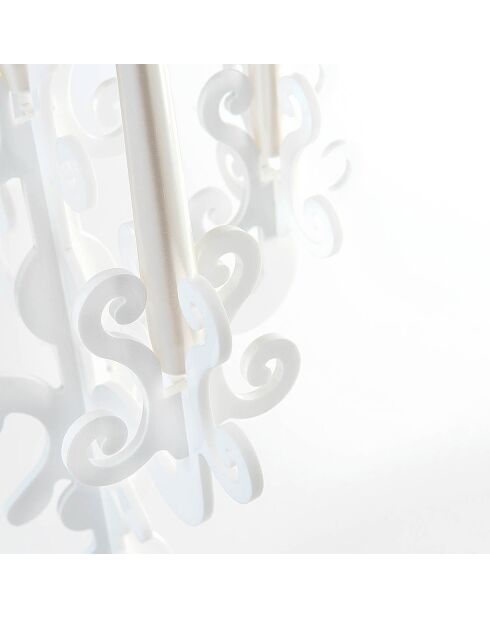 Chandelier Vittoriale transparent/blanc - 25x25x33 cm