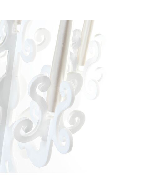 Chandelier Vittoriale transparent/blanc - 25x25x33 cm
