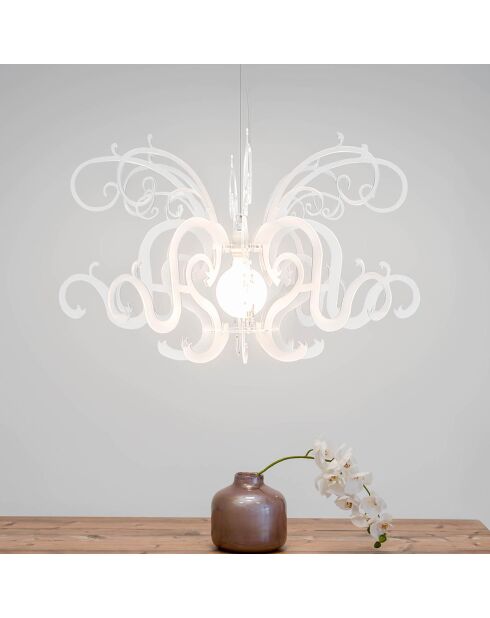 Lustre Super Gorgon blanc - 150x150x87 cm