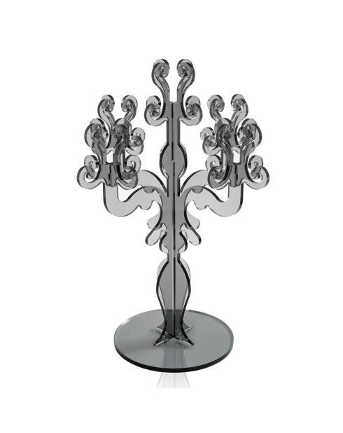 Candeliere Vittoriale trasparente - 25x25x33 cm