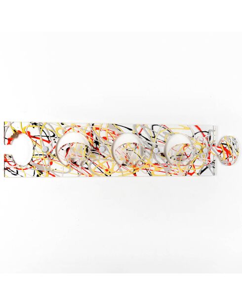 Porte-manteau Puzzle multicolor - 56x3.5x12 cm