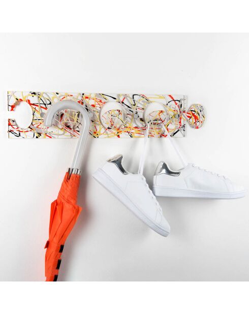 Porte-manteau Puzzle multicolor - 56x3.5x12 cm