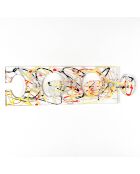 Porte-manteau Puzzle multicolor - 43x3.5x12 cm