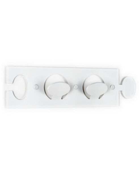 Porte-manteau Puzzle blanc - 43x3.5x12 cm