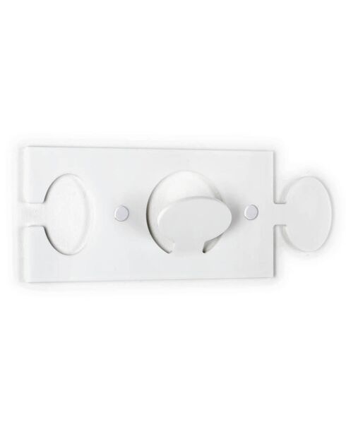 Porte-manteau Puzzle blanc - 30x3.5x12 cm