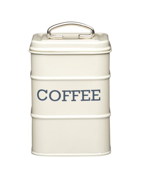 Caja de café color crema - 10,5x11x18 cm