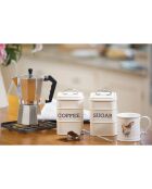 Caja de café color crema - 10,5x11x18 cm