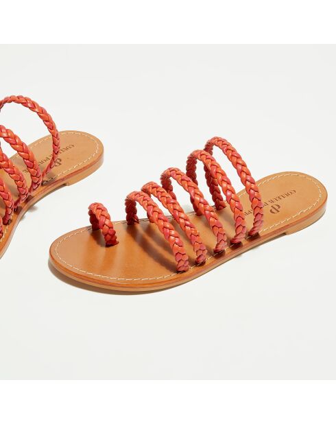 Oranje leren muiltjes van Tia