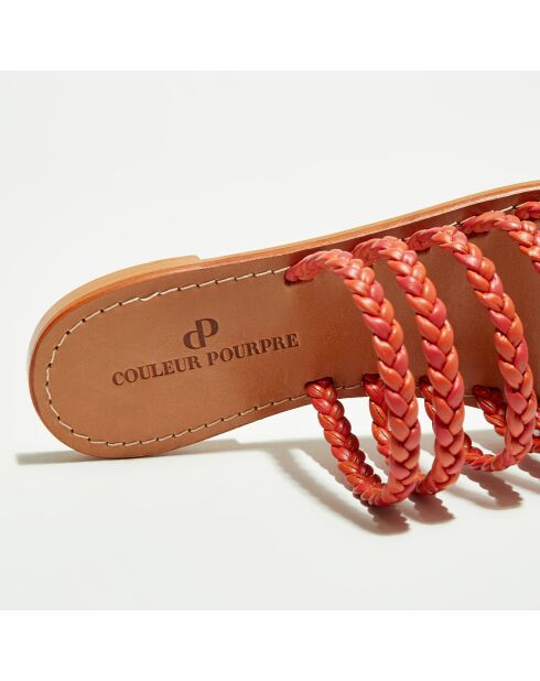 Oranje leren muiltjes van Tia