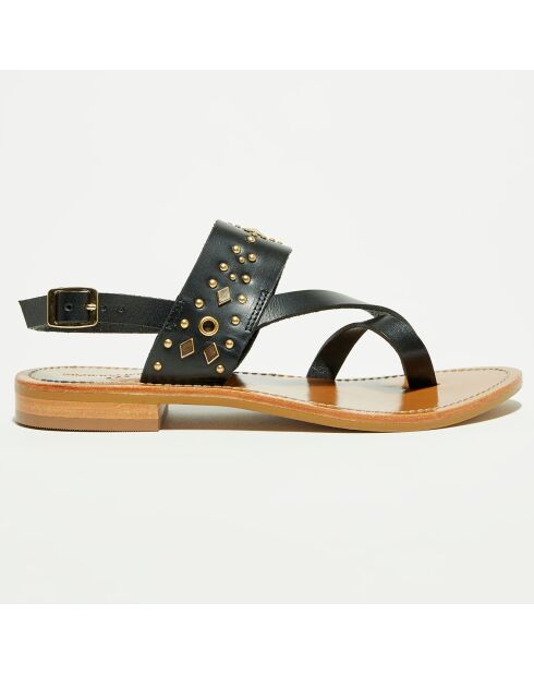Sandales en Cuir Mao noires