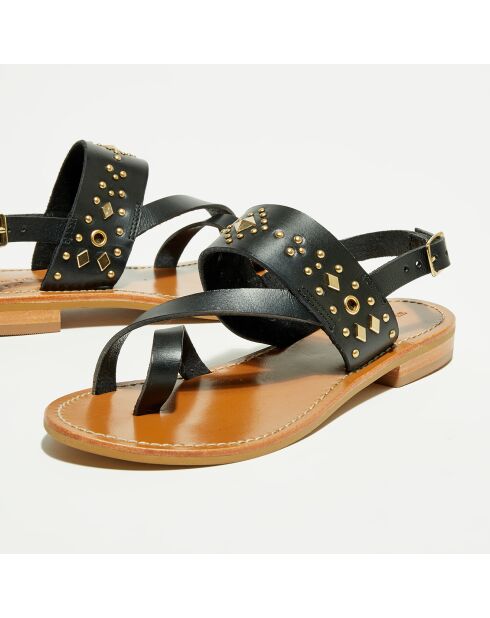 Sandales en Cuir Mao noires