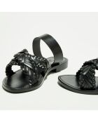 Mules en Cuir Cora noires
