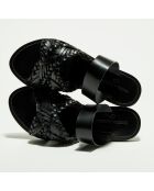Mules en Cuir Cora noires