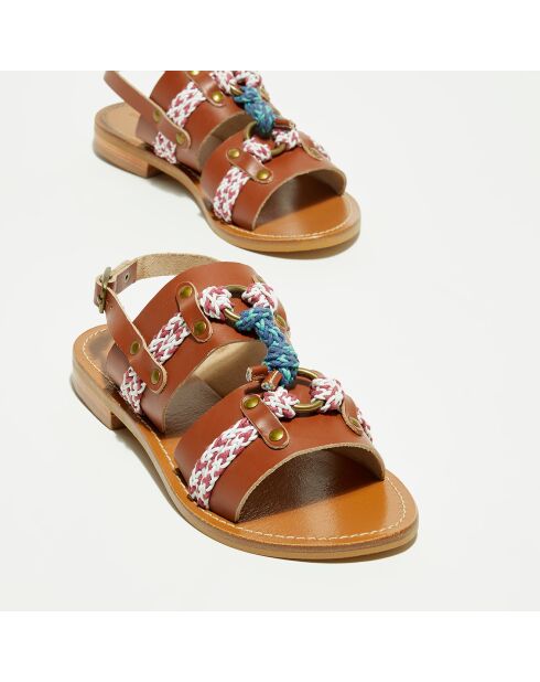 Sandalen Bella aus camelfarbenem Leder