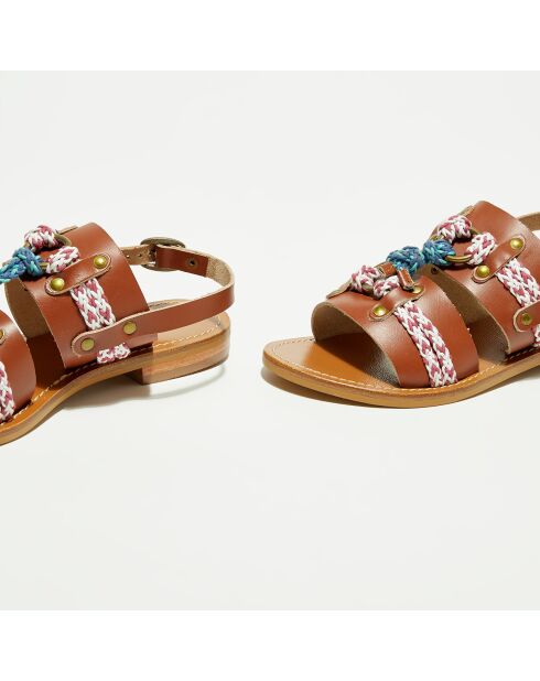 Sandalen Bella aus camelfarbenem Leder