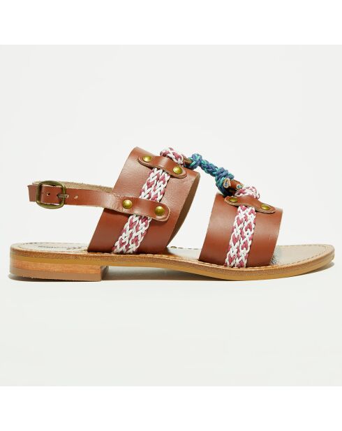 Sandalen Bella aus camelfarbenem Leder