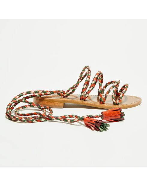 Veelkleurige leren muiltjes van Miumiu