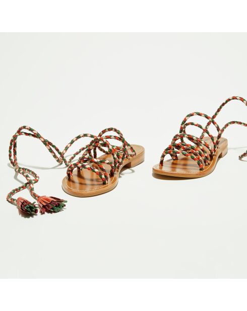 Veelkleurige leren muiltjes van Miumiu