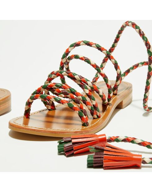 Veelkleurige leren muiltjes van Miumiu