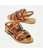 Sandales en Cuir Bea camel