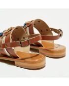 Sandales en Cuir Bea camel