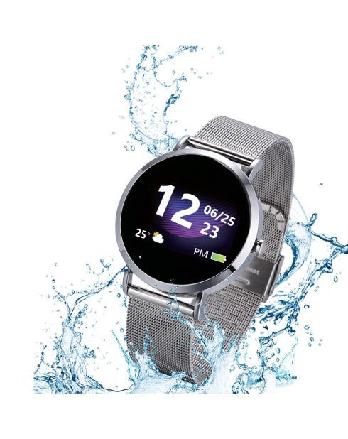 Reloj GPS multifunción compatible con iOS y Android plateado