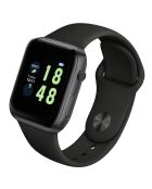 Reloj de fitness multifunción compatible con iOS y Android negro
