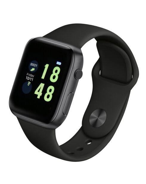 Reloj de fitness multifunción compatible con iOS y Android negro
