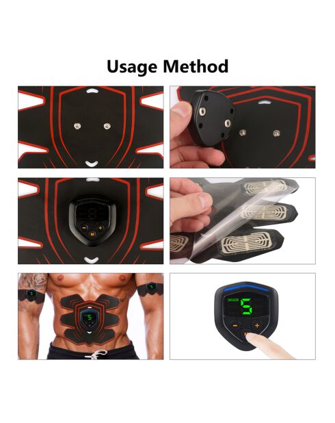 Set de 3 électrostimulateurs musculaires rouges
