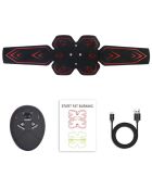 Ceinture électrostimulation musculaire abdominale noire