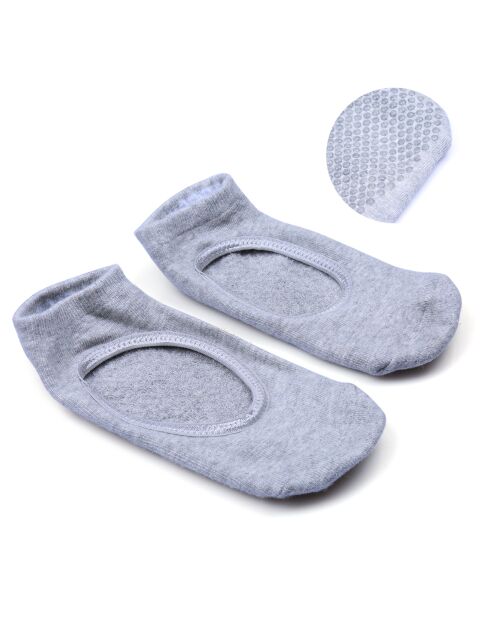 Chaussettes de Yoga antidérapantes grises