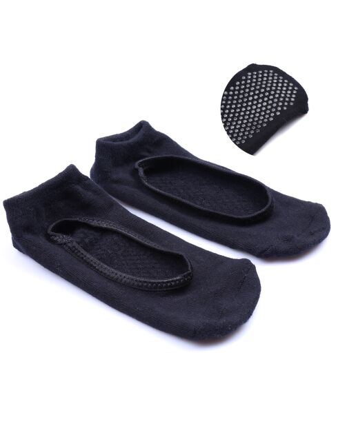 Chaussettes de Yoga antidérapantes noires