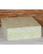 Boite avec Couvercle Tulum bambou/blanc/vert  -  23x23x8 cm