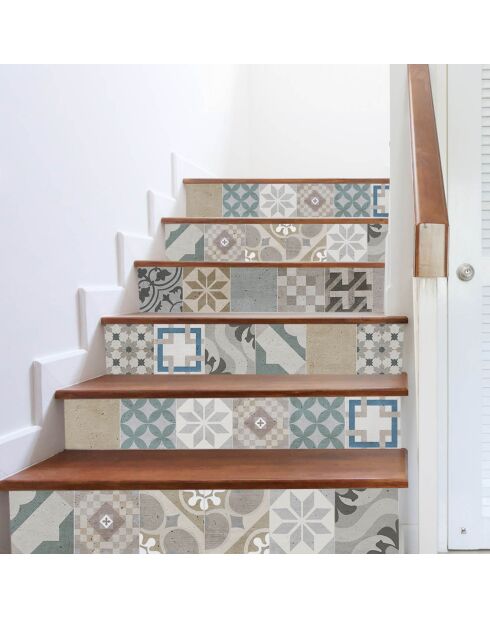 24 Stickers mosaïque Provenza 1 multicolores - 20x20 cm