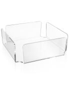 Porte-Serviettes de table Bon Ton transparent - 22x22x7.5 cm