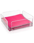 Porte-Serviettes de table Bon Ton transparent - 22x22x7.5 cm