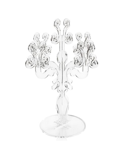 Candeliere Vittoriale trasparente - 25x25x33 cm